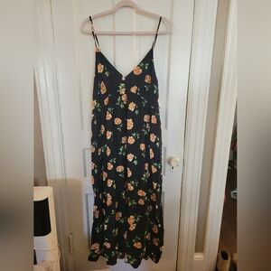 Floral Black Maxi Dress